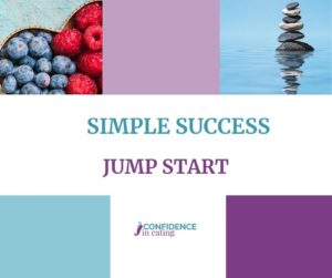 Simple Success Jump Start image with berries and stacked rocks