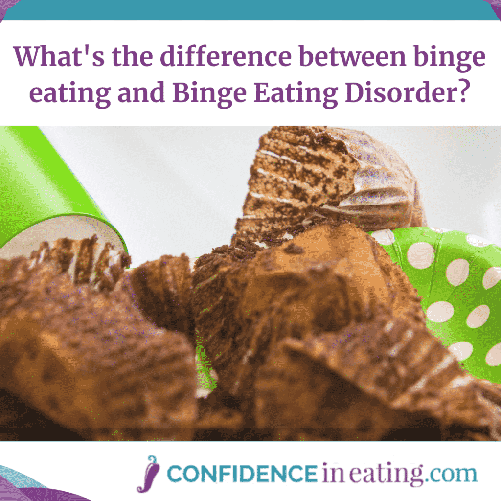 What is the difference between binge eating and binge eating disorder